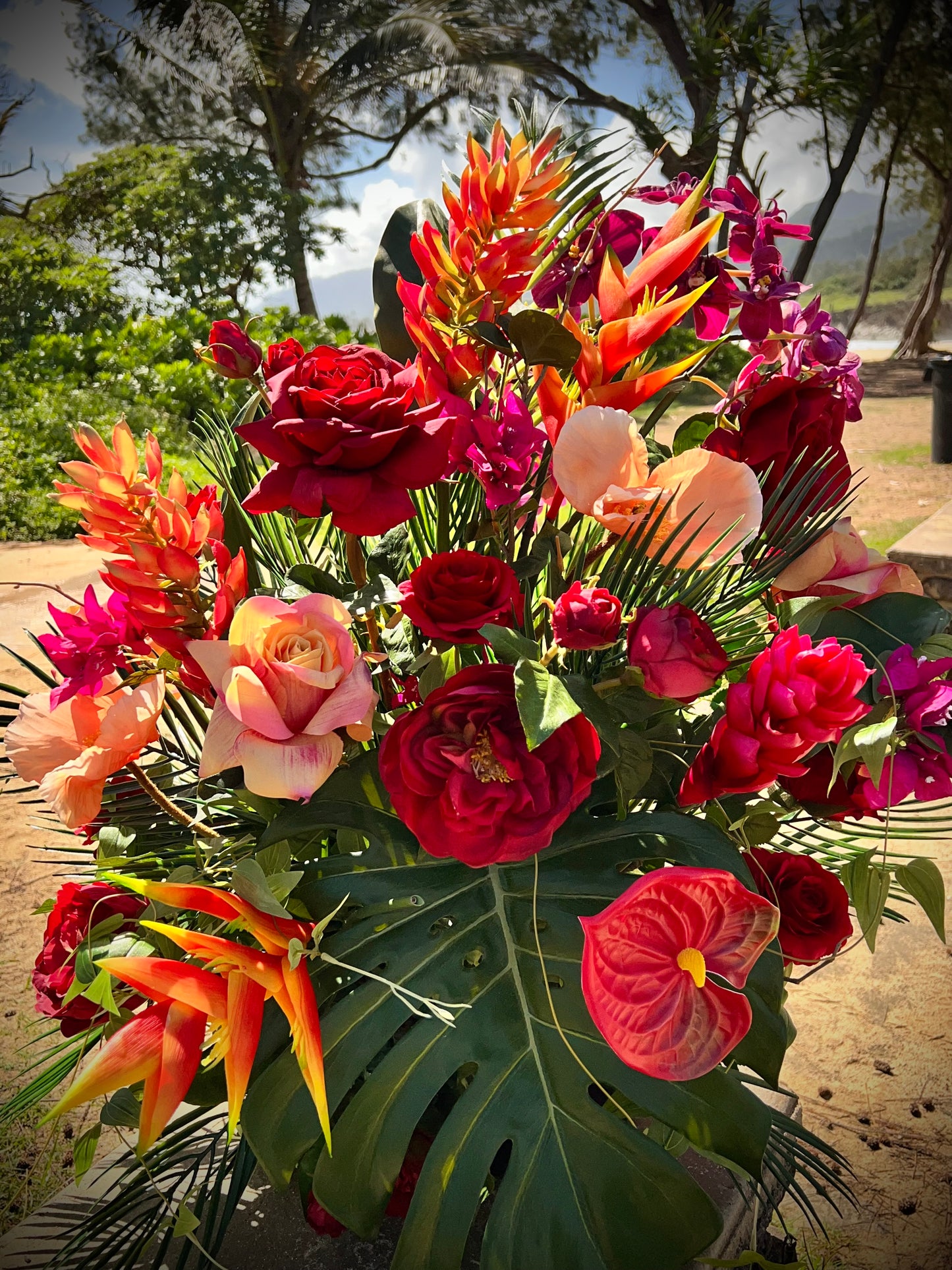 Set of 6   Aloha Aisle Flowers Arrangements  ✨ ✨ Eco-Chic Wedding Flowers for Your Hawaii Dream